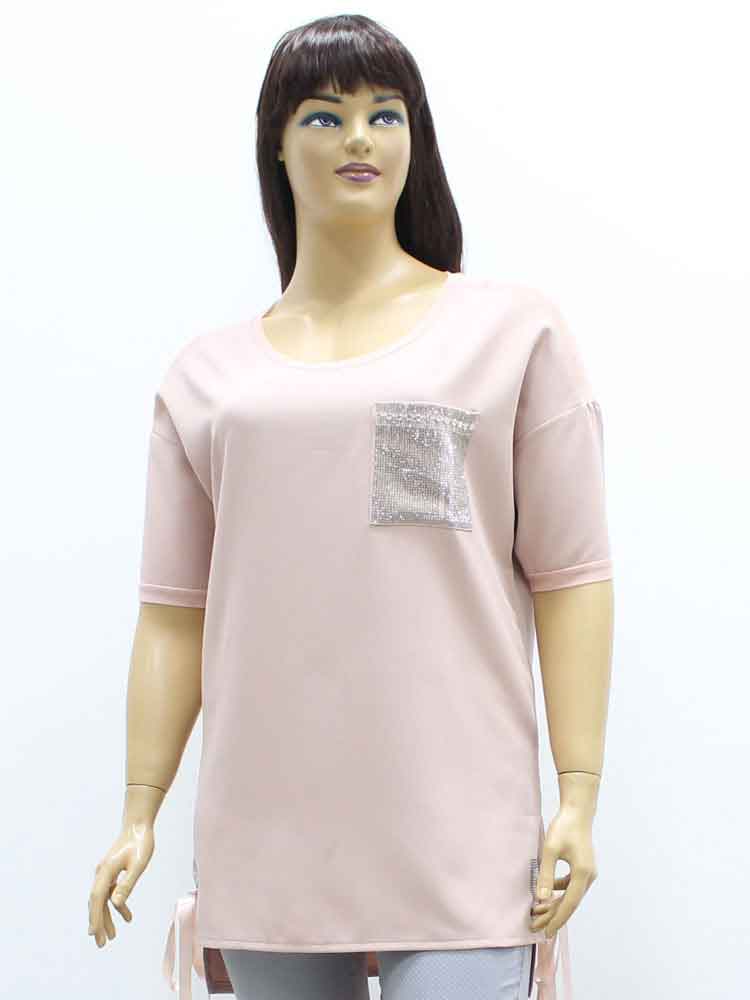 Блуза женская с лентами и аппликацией большого размера. Магазин «Пышная Дама», Луганск.