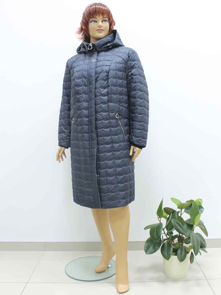 Пальто женское демисезонное стеганое с капюшоном большого размера, 2019. Магазин «Пышная Дама», Луганск.
