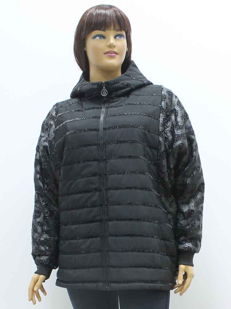 Куртка женская демисезонная с аппликацией большого размера, 2019. Магазин «Пышная Дама», Луганск.