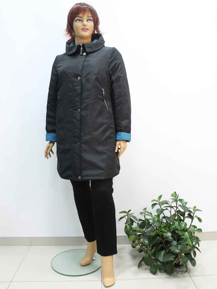 Куртка демисезонная женская двухсторонняя с капюшоном большого размера, 2020. Магазин «Пышная Дама», Луганск.