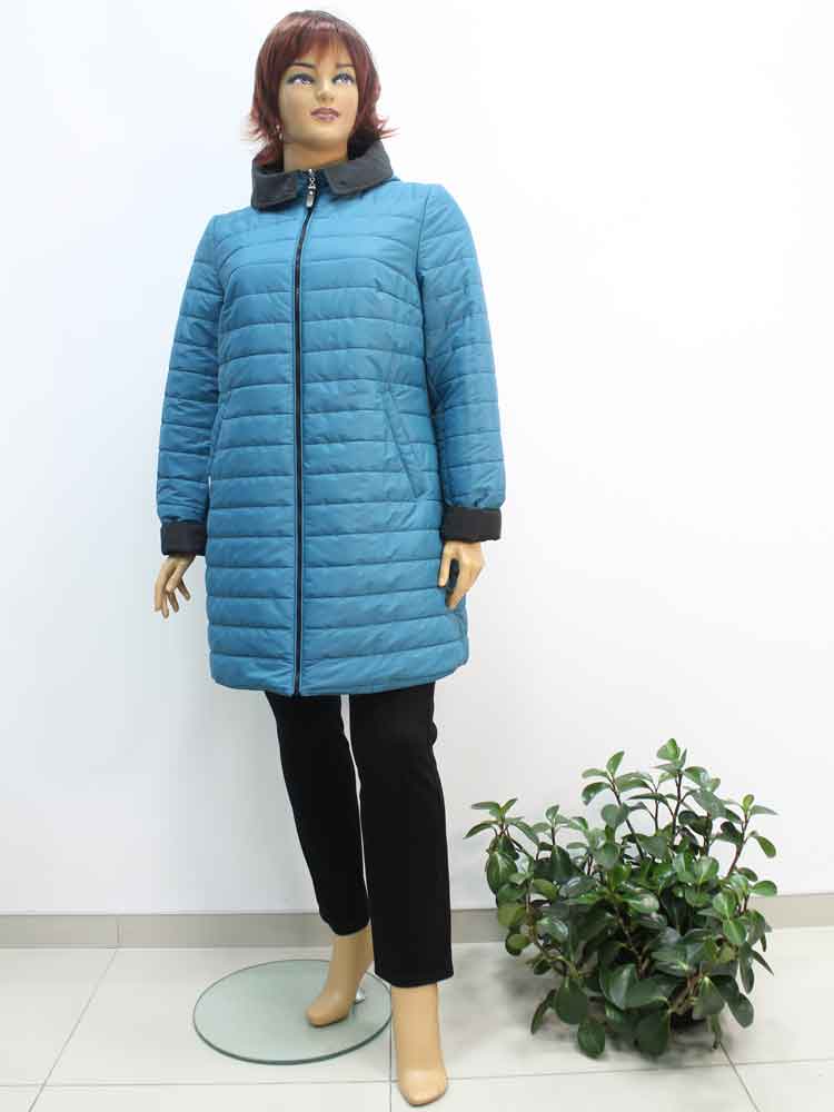 Куртка демисезонная женская двухсторонняя с капюшоном большого размера, 2020. Магазин «Пышная Дама», Луганск.