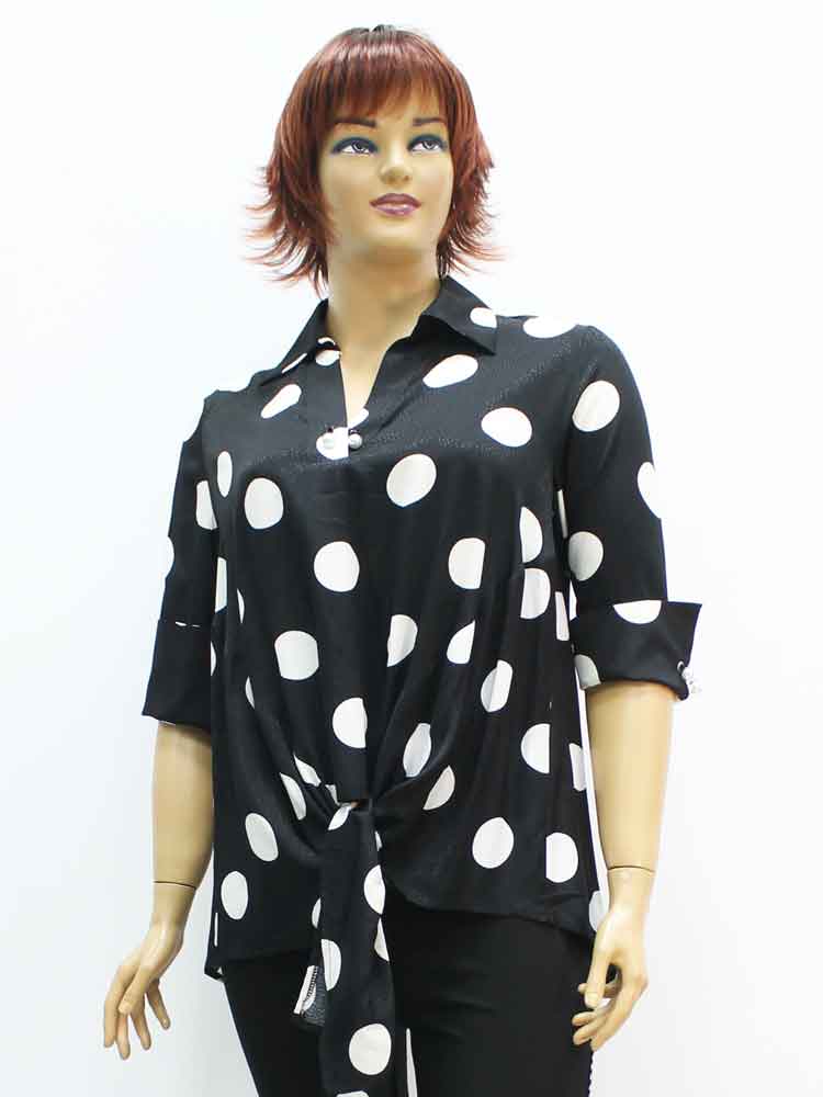 Блуза женская с жемчужными застежками-запонками большого размера. Магазин «Пышная Дама», Луганск.