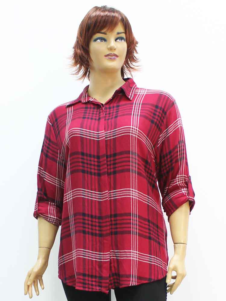 Сорочка (рубашка) женская из вискозы большого размера, 2020. Магазин «Пышная Дама», Луганск.