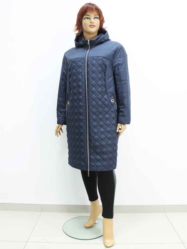 Пальто демисезонное женское стеганое с капюшоном большого размера, 2021. Магазин «Пышная Дама», Луганск.