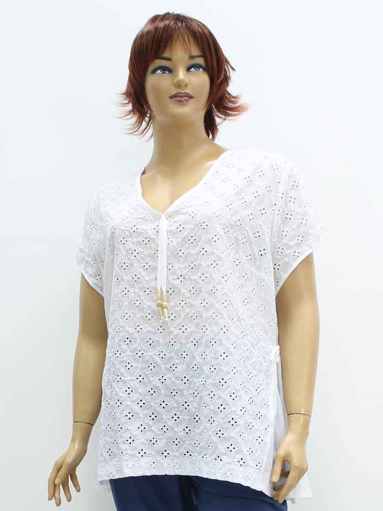 Блуза женская из прошвы большого размера. Магазин «Пышная Дама», Луганск.