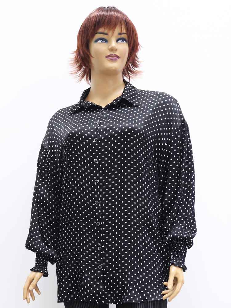 Сорочка (рубашка) женская из атласа большого размера, 2021. Магазин «Пышная Дама», Луганск.